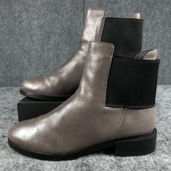 Clarks Boots Womens Size 8 Gray Ankle Leather Chelsea Elastic EU 39‎ 26110786 - Picture 3 of 15